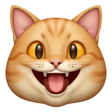 Combine Cat laughing emoji and 😁 this emoji sticker