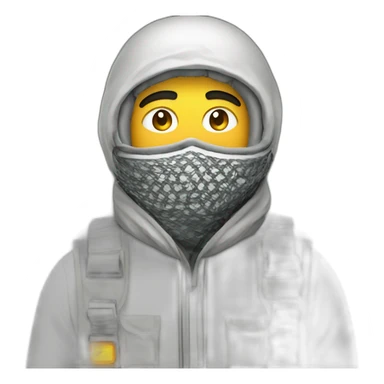 Arab Man in keffiyeh with electrical vest in a parachute sticker