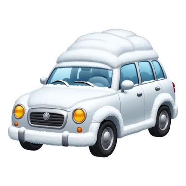 car covered in more snow sticker