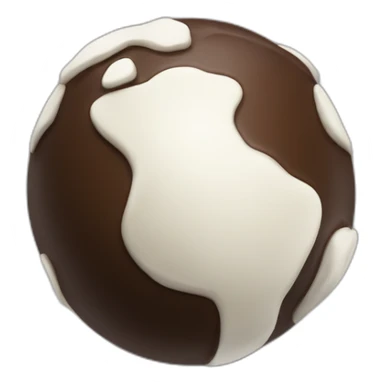 planeta tierra de chocolate blanco y negro sticker