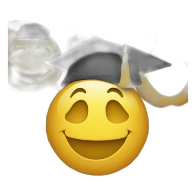 smiley with mortarboard sticker