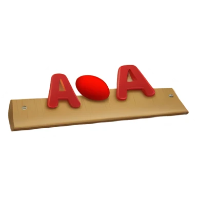  ruler with a red kiss marking on it  sticker