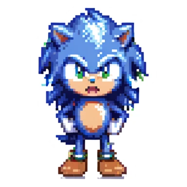Sonic the Hedgehog with a surprised expression sticker