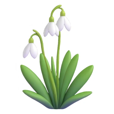 snowdrop flower sticker