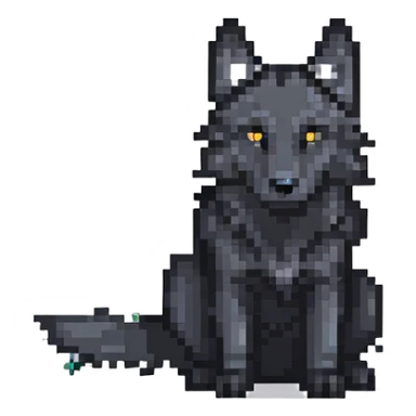black wolf sticker