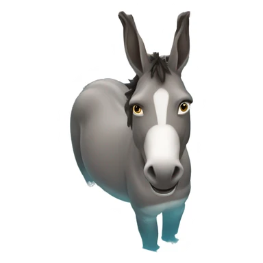 Donkey at pool sticker