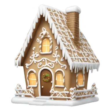 Cosy white gingerbread house  sticker