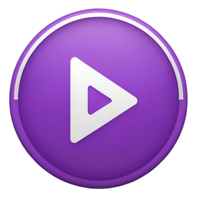 A Solid purple circle and white play button sticker