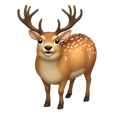 Really fat deer sticker