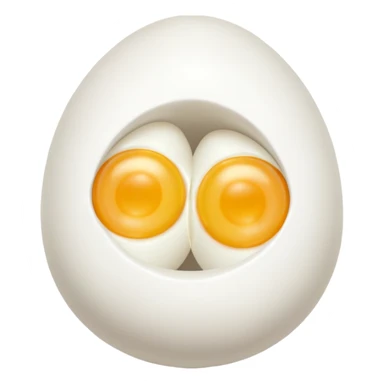 2 eggs rotated slightly- no yolk sticker