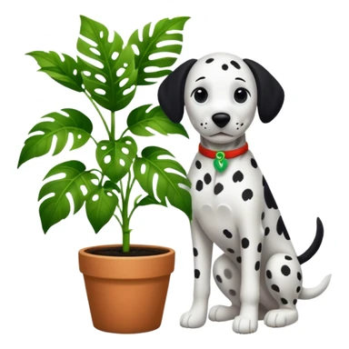 Dalmatian and plant sticker