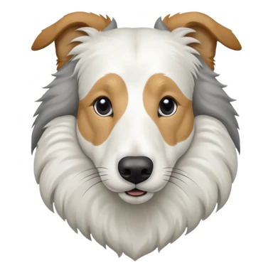 obese borzoi dog sticker