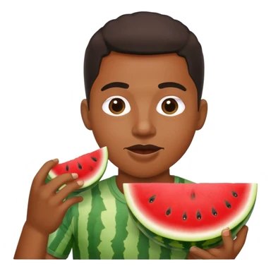 Black person eating watermelon  sticker