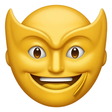 Un emoji qui veut rire mais qui est caché derrière une masque sticker