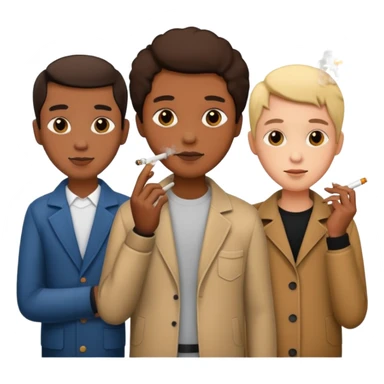 group of friends with cigarettes  sticker