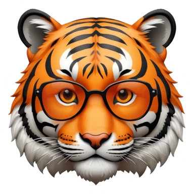tiger head with dark sunglasses sticker