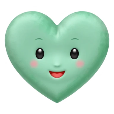 heart with a velvet mint center sticker