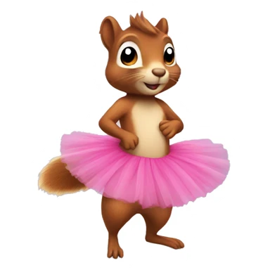 squirrel in a tutu sticker