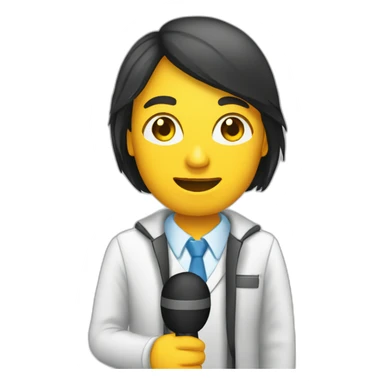 reportera con microfono  sticker
