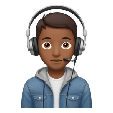 Brown and jeanse headphones beats minimalism sticker