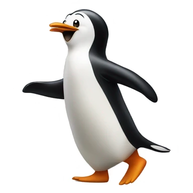 Dancing penguin sticker