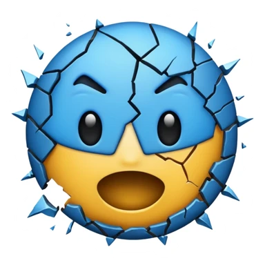 Emoji for Big damage, at guild bosses,  iconic, with blue and black theme sticker