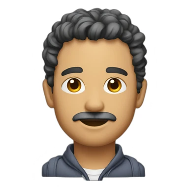 Homme bouclé qui rigole sticker