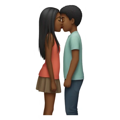 girl kiss boy sticker