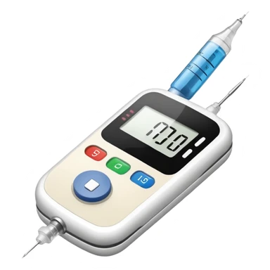 insulina e medidor de glicose e seringa com agulha sticker