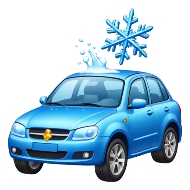 antifreeze car product, snowflake icon sticker