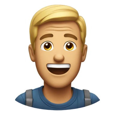 Smiling American Man have a surprised sticker