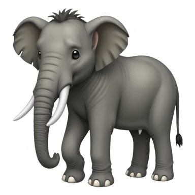 Wildebeest-elephant-hybrid-fusion-animal-creature, full body sticker