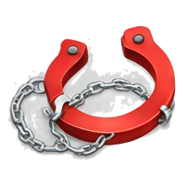 fuzzy handcuffs red sticker