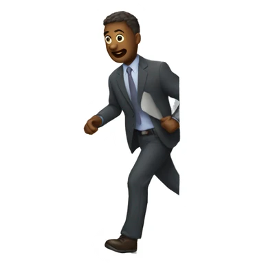 Rushing out the door for work sticker