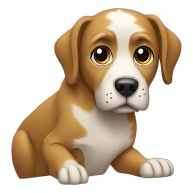 Dog programming on a computer sticker