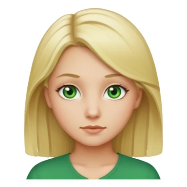 Girl blonde Green eyes sticker