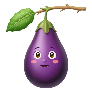 Une aubergine dans une pêche qui goutte sticker