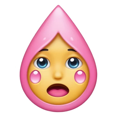 Emoji cry pink  sticker
