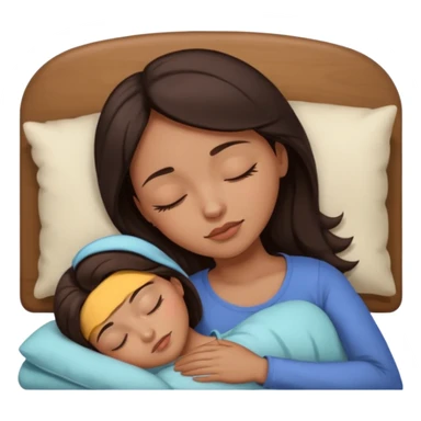 Dormir cabelo preto pele morena clara mulher dormindo sticker