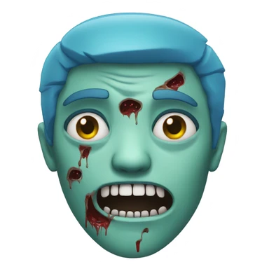 Un zombie bleu  sticker