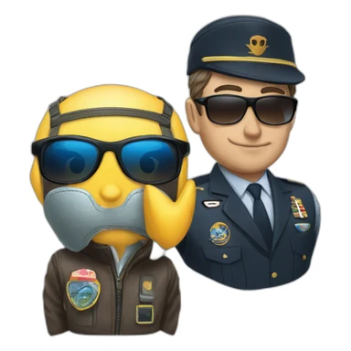 pilot+robin's aicraft+sun glasses sticker