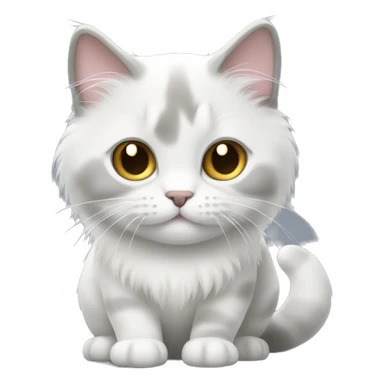 Long hair whopper and white/gray munchkin cat sticker