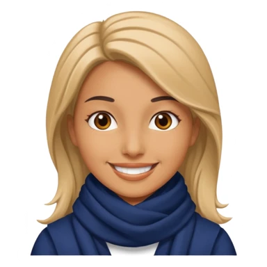 Woman with navy scarf. sticker
