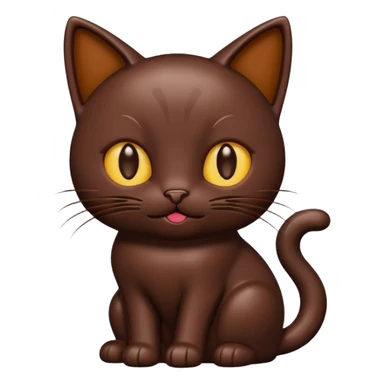 cat made of chocolate sticker