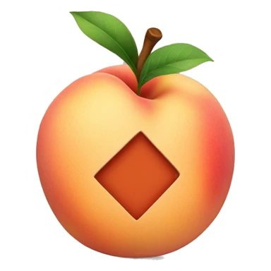 Peach with band aid on it sticker