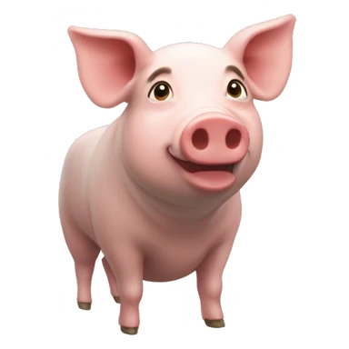 Cochon aveque courone  sticker