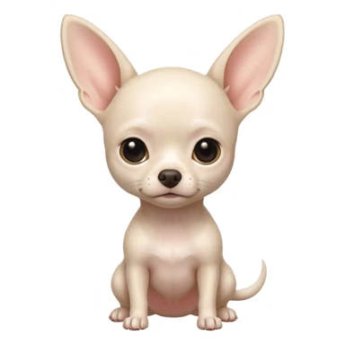 white chihuahua without hair sticker