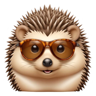 Hedgehog wearing sunglasses  sticker