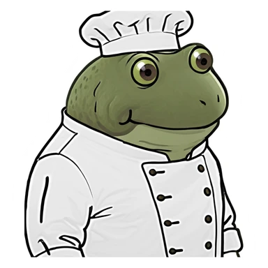 bufo in a chef coat sticker