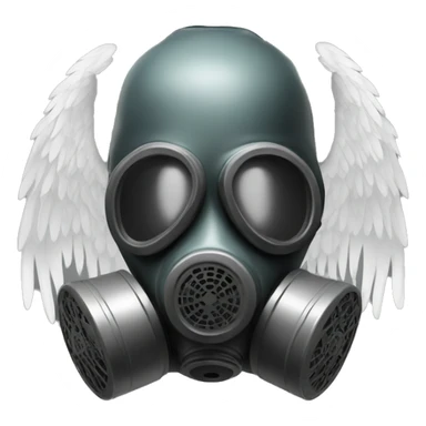 Gasmask with Angel wings. sticker